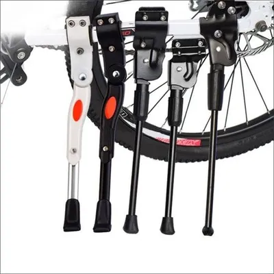 Obrázok produktu pre Stojan na bicykle, výškovo nastaviteľný stojan na bicykle z hliníka, protišmyková gumová podložka, vhodný pre horské bicykle, bicykle a skladacie bicykle s rozmermi 20" – 27"
