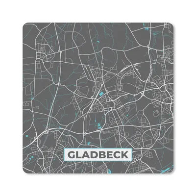 Produktbild von MuchoWow® Mauspad Mousepad Stadtplan - Karte - Gladbeck - Deutschland - Karte 30x30 cm - Mousepads - Maus Mat - Pad - Mausunterlage - Gaming