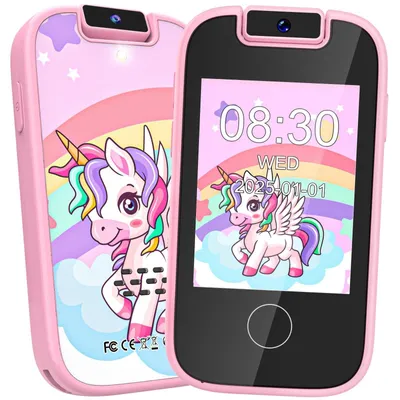 Produktbild von Kinderhandy Spielzeughandy Smartphone - Doppelkamera - 8 GB - Rosa - Für Kinder ab 3 Jahren