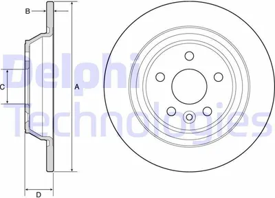Produktbild von 2x DELPHI Bremsscheibe BG4804C für FORD S-Max (CJ) Galaxy (CK) 50 7mm 302mm