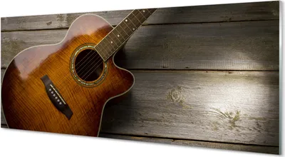 Produktbild von Glasbilder 125x50 Wandkunst Gitarre