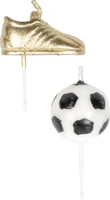 Produktbild von Kerzen für Kuchen Fußball und Fußball 6pcs - Dekora