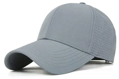 Obrázok produktu pre Baseballová čiapka, letná, sieťovaná, uni, priedušná, s ochranou pred slnkom, nastaviteľná, sivá, obvod 56-59 cm