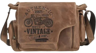 Produktbild von Greenburry Umhängetasche Leder 41x28cm Damen Herren antikbraun CAFE RACER