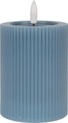 Produktbild von Clayre & Eef LED-Kerze 8x13 cm Blau Wachs