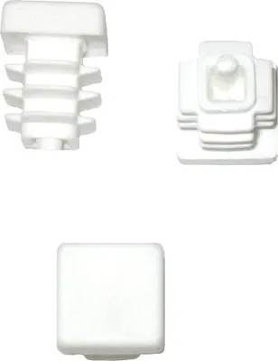 Produktbild von 10 x Lamellenstopfen Vierkantrohrstopfen 15 x 15 mm (Außen) Stopfen WEISS