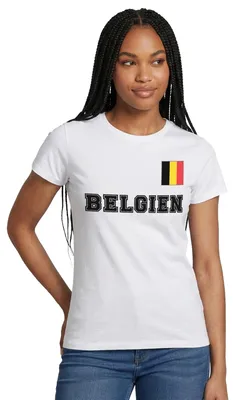 Produktbild von Spreadshirt Belgien Trikot | Belgien Fußball Frauen T-Shirt, XXL, Weiß