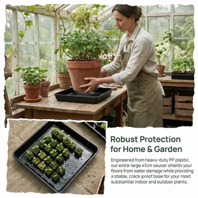 Productafbeelding van Vierkante plantenbakken, 2 stuks, 40 cm, kunststof, voor planten