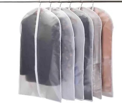 Produktbild von Kleiderhülle Für Anzüge, 6 Stück, Transparent, 60 X 100 Cm, Atmungsaktiv, Für Reise Und Aufbewahrung