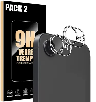 Image de 2 Verre Trempé Caméra Arrière pour iPhone 17e - Protection Antichoc Rigide 9H