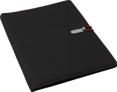 Produktbild von Schreibmappe Konferenzmappe A4 Schreibblock Verschlussband Dokumentenmappe Rot
