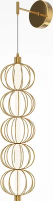 Produktbild von Maytoni Moderne Wandleuchte Golden Cage LED incl. in Gold aus Metall Silikone 17 W für Küche, Schlafzimmer, Wohnzimmer, Esszimmer, Lobby