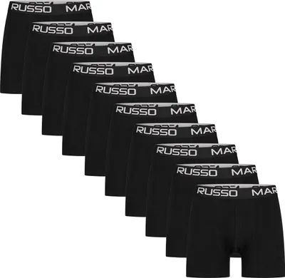 Produktbild von Mario Russo Boxershorts – Herren Boxershorts – Herrenunterwäsche – 10er-Pack – M – Schwarz