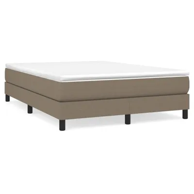 Zdjęcie produktu dla Łóżko kontynentalne, taupe, 140x200 cm, obita tkaniną