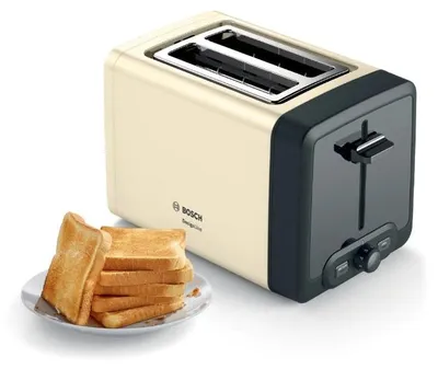 Produktbild von Bosch TAT4P427, 2 Scheibe(n), Schwarz, Cremefarben, Drehregler, 970 W, 220 - 240 V, 195 mm