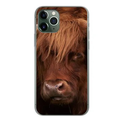 Produktbild von MuchoWow® Handyhülle Schutzhülle Hülle für iPhone 11 Pro Schottischer Highlander - Orange - Tiere Silikon Softcase Handy Hülle - Handy