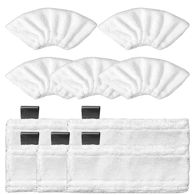 10 Mikrofasertücher für Dampfreiniger, 5+5 Stück, waschbar