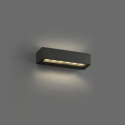 Produktbild von Faro 71901, Wandbeleuchtung für den Außenbereich, Dunkles Grau, Aluminium, IP65, I, 6,5 W
