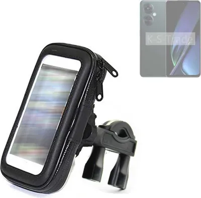Produktbild von K-S-Trade Fahrrad-Halterung kompatibel mit Oppo K11x Handy-Halterung Halter Lenkstange Fahrradhalterung Motorrad Bike Mount Wasserabweisend