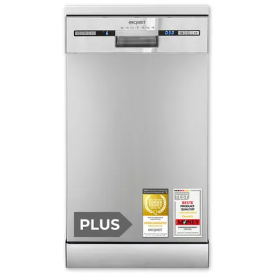 Produktbild von Exquisit PLUS Geschirrspüler 45 cm, Unterbaufähig, 9 Maßgedecke, 9 Liter, ECO-Programm, Startzeitvorwahl, GSP9309-030E inox