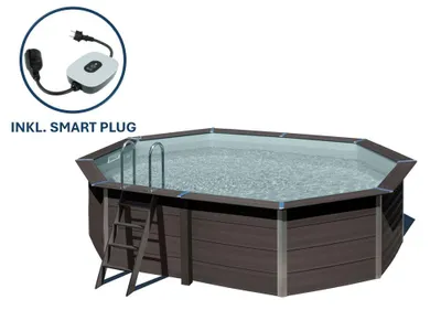 Produktbild von GRE Ovaler Composite-Pool KPCOV52L + LED – 524 x 386 x 124 cm, Komplettset