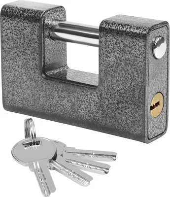 Produktbild von Kurtzy Schloss mit Schlüssel - Vorhängeschloss aus gehärtetem Stahl 4x Schlüssel - Spindschloss Hängeschloss – Bügel 12mm  – Sicherheitsschloss