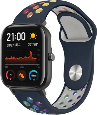 Produktbild von Strap-it Xiaomi Amazfit GTS Sportarmband (Bunt Dunkelblau)