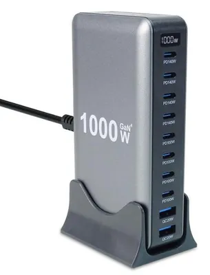 Produktbild von keepdrum USB-Schnell-Ladestation GaN10 10 Anschlüsse