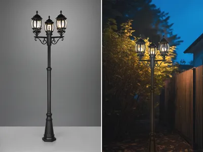 Produktbild von LED Mastleuchte zur Wegbeleuchtung Gartenbeleuchtung, Gartenlaterne Höhe 240cm