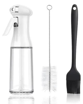 Produktbild von LAYBA Ölsprüher 1 Stück 200 ml Weiß, Ölspender Sprühflasche für Öl, Essig, Salat, Pfanne, Grill und Küche mit kontrollierter Dosierung