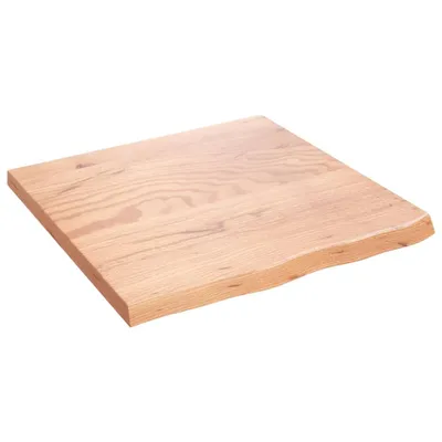Produktbild von Tischplatte Hellbraun 60x60x(2-4) cm Massivholz Eiche Behandelt