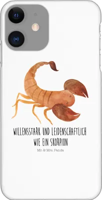 Produktbild von Mr. & Mrs. Panda Iphone 11 Handyhülle Sternzeichen Skorpion - Weiß - Geschenk, Geburtstag Oktober, November, Cover, Skorpione, Handy Schutzhülle, Hülle, Aszendent