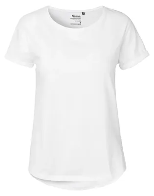 Immagine prodotto di Neutrale - T-shirt da donna con maniche arrotolate LT3446 (XS) (bianco)