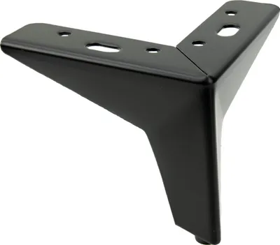Produktbild von Möbelbein Star, schwarz matt, 10 cm Höhe – Metall mit Kratzschutz und modernem Design für hochwertige Möbelarrangements