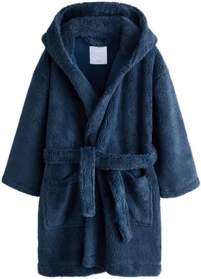 Produktbild von Unyqoos® Next Jungen Fleece-Hausmantel, Blau – Bademantel & Morgenmantel aus Fleece