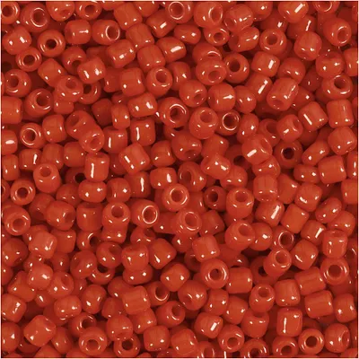 Produktbild von Rocailleperlen, D 3 mm, Größe 8/0, Lochgröße 0,6-1,0 mm, Dunkelrot, 25 g/ 1 Pck [HOB-682031]