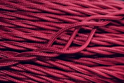 Produktbild von Textil Stromkabel verdrillt 3x0,75mm² bordeaux