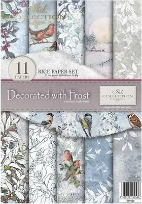 Produktbild von Reispapier-Set A4 – RP034 Decorated with Frost – ITD Collection