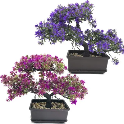 Productafbeelding van Kunstplant Bonsai - Japanse Bonsaiboom - Kunstboompje in Pot - Onderhoudsvrij - Voor Binnen