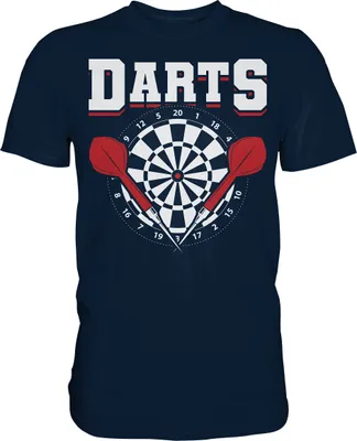 Produktbild von Darts Dartpfeile Dartscheibe T-Shirt – Navy / M