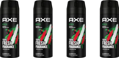Produktbild von Axe  Bodyspray Africa Deo ohne Aluminium 150 ml 4 Stück