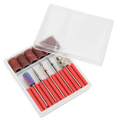 Produktbild von 5 Stück Nagelkunst-Schleifkopf zum Entfernen abgestorbener Haut Nagelbohrer-Set zum Schleifen und Polieren