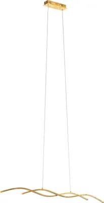 Produktbild von EGLO LED Pendelleuchte Miraflores, 2 flammige Hängelampe, Hängeleuchte aus Aluminium, Stahl und Kunststoff, Esstischlampe, Wohnzimmerlampe, L 120 cm