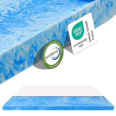 Zdjęcie produktu dla Nakładka na materac żelowa 100X200 cm pianka memory H3/H4 5