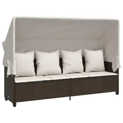 Zdjęcie produktu dla VidaXL 368354, Lounge, Obite siedzisko, Technorattan, Stal, Kremowy, Biały, 110 kg, 2 m