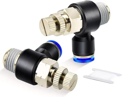 Productafbeelding van Pneumatische Koppelingen - Luchtkoppelingen - Perslucht Verbindingen - 90 Graden Elleboog - 8MM x 1/4" - Messing