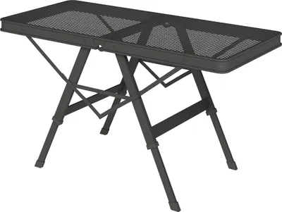 Produktbild von Campingtisch höhenverstellbar Klapptisch mit Metallgitter Klappbar Gartentisch aus Aluminium leicht Multifunktionstisch Beistelltisch für Garten Balkon Camping 90 x 40,5cm Schwarz |