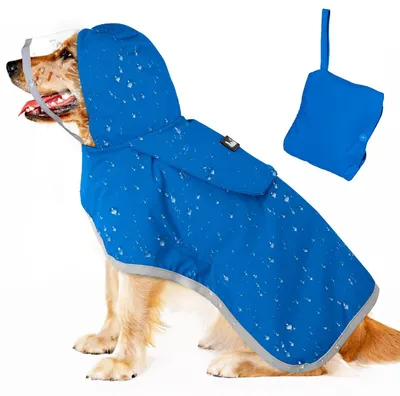 Image de Manteau de pluie imperméable pour chien, avec bandes réfléchissantes