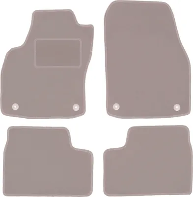 Image de Tapis de sol en velours pour Opel Astra H berline, bicorps, break, TwinTop, cabriolet, coupé (2003-2010) - tapis de sol LUX beige (4 pièces)