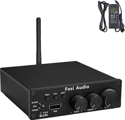 Zdjęcie produktu dla Wzmacniacz mocy Bluetooth, moc wyjściowa 160 W, system 21-kanałowy, Z zasilaniem 24 V